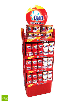 DISPLAY-CHAO-OMO-UNILEVER-EXPOSITOR-METAL-VACUUM-LEGAS-DISPLAYS