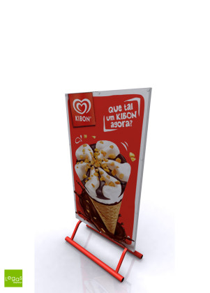 DISPLAY-CHAO-PORTA-CARTAZ-TOTEM-UNILEVER-FOODS-KIBON-METAL-LEGAS-DISPLAYS