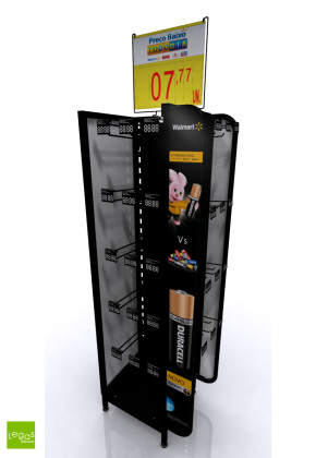 SIDEKICK-TEKSKINA-WALMART-CABECEIRA-GANCHOS-DURACELL-PILHAS-PEG-EXPOSITOR-METAL-LEGAS-DISPLAYS