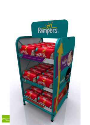 REGULAR-CESTO-FRALDAS-ARAMADO-EXPOSITOR-PAMPERS-PEG-PROCTER-GAMBLE-LEGAS-DISPLAY-LEGASDISPLAYS